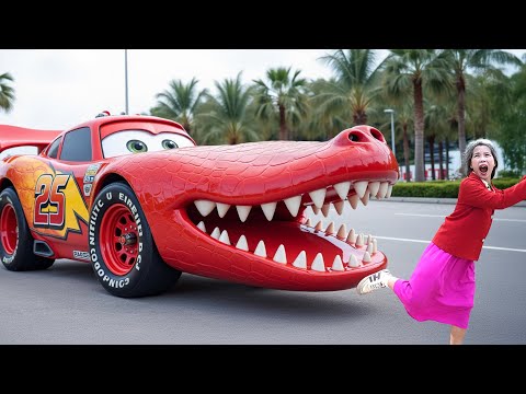 CROCODILE CHAOS: Lightning McQueen’s Zoo Transformation In real life