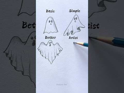 How to draw a Ghost👻😱 #shorts #craft #art #drawing #crafts #satisfying
