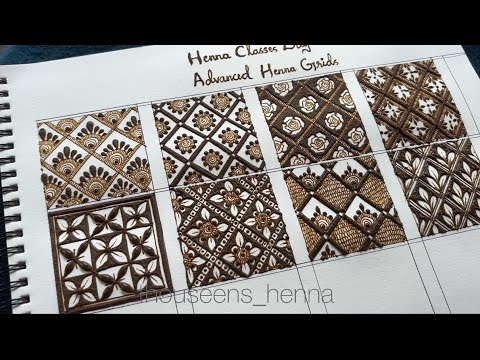 How to: Advanced Henna Grids | Beautiful trending Henna grids tutorial @ThouseensHennaClasses