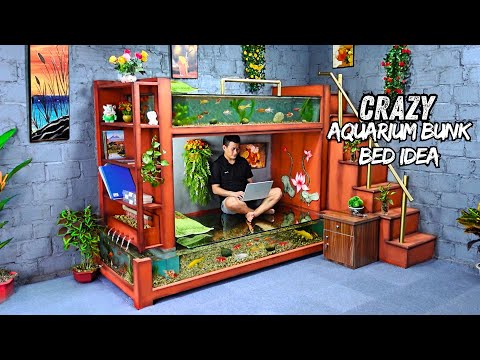 WOW! Super crazy fish tank bunk bed idea from cement