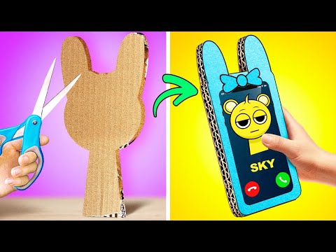 SPRUNKI ASMR Toys And Fidgets 🧸 *Cool Rainbow Cardboard Crafts For You*