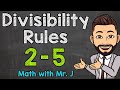 Divisibility Rules for Numbers 2 to 5