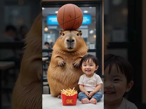 Too annoying, this Capybara makes the baby unhappy again. I won't give this guy fries anymore. C