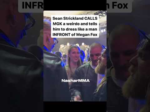 Sean Strickland calls MGK a WEIRDO to his FACE😳🥊#seanstrickland #mgk #meganfox #ufc #fight #shorts