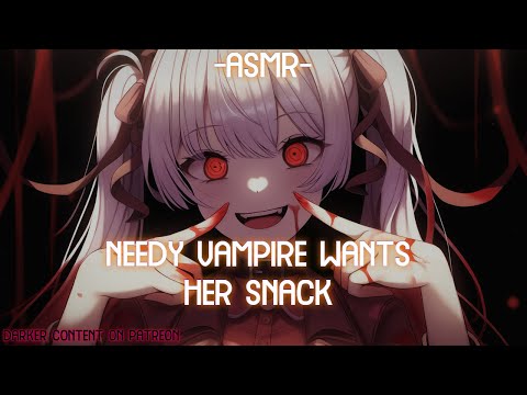 [ASMR] [ROLEPLAY] ♡needy vampire girlfriend wants a midnight snack♡ (binaural/F4A)