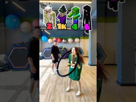 ๐ฑHoop Minecraft challenge/ Golem sv Witch sv Zombie sv Enderman #challeger #minecraft #shorts