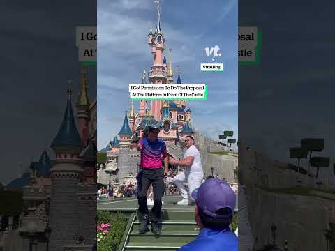 Disney Proposal Interrupted By Cast Member 😱