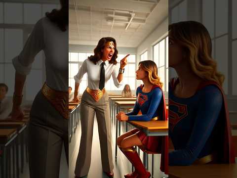 Supergirl ko lena hai teacher wonderwomen se apne lunch ka badla😱#shorts #marvel #avengers