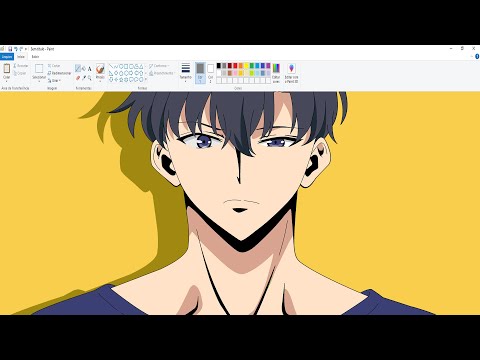 Como desenhar o SUNG JIN WOO ( Solo Leveling ) in Paint.