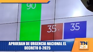 Aprueban de urgencia nacional el Decreto 8-2025