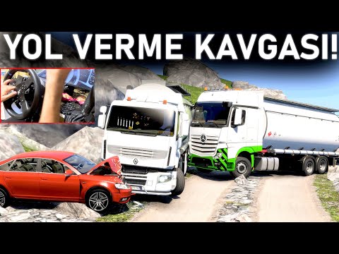 KÖY YOLUNDA YOL KAVGASI! -  B*K KAMYONLARI İLE KÖYE GİDİYORUZ - ETS 2 Mod T300RS GT @oguzhankaplan