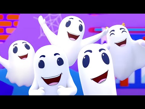 Five Little Ghosts, Halloween Cartoon Videos and Spooky Rhymes for Kids