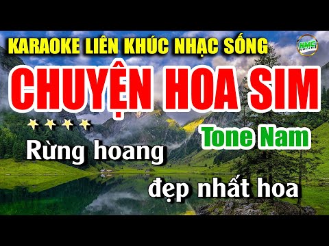 Karaoke Liên Khúc Trữ Tình Tone Nam Dễ Hát | Tuyển Chọn Nhạc Xưa Bolero – CHUYỆN HOA SIM