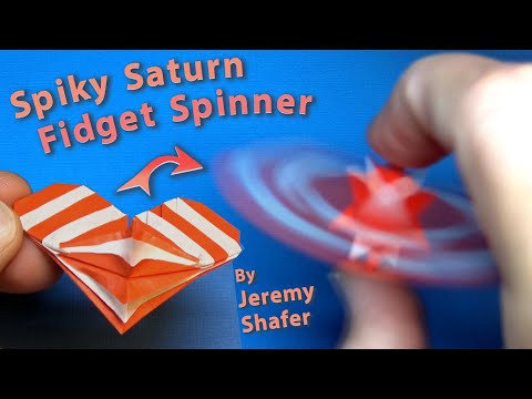 💞 Spiky Saturn Fidget Spinner 🪐 Pure Origami Oscillation Fidget Spinner 🌌