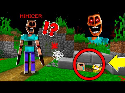 ¡MIMICER NUNCA NOS ENCONTRARA EN ESTE ESCONDITE! 😨 | 2 Noobs vs MIMICER ATERRADOR Minecraft