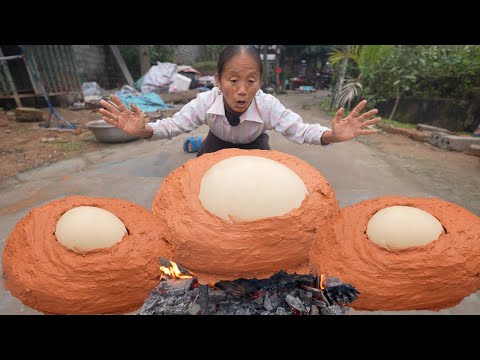 Bà Tân Vlog - Trứng Chim Đà Điểu Khổng Lồ 50kg Nướng Bọc Đất Và Cái Kết