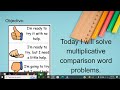 Exploring Comparison Multiplication Word Problems