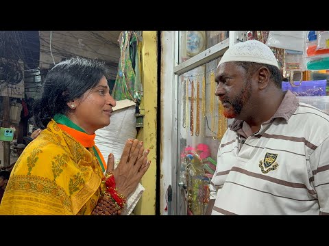 Hyderabad BJP Madhavi Latha Door to Door Campaign at Rakshapuram | Kompella Madhavi Latha Padayatra