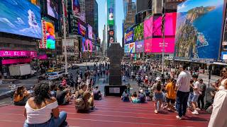 Walking Through Times Square NYC in 4K | Bright Lights, Crowds & Midtown Energy