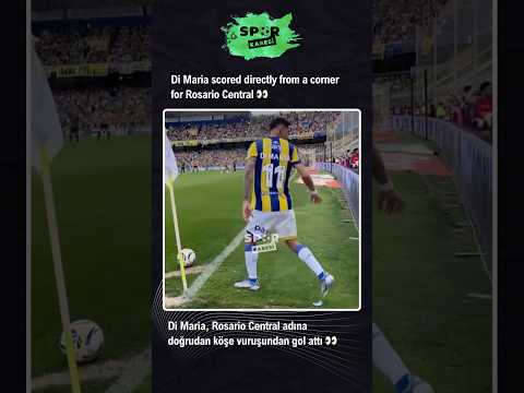 Di Maria scored directly from a corner for Rosario Central 👀