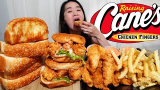 Raising Cane's BUTTERY Texas Toasts & Chicken Sandwiches Mukbang! ASMR Eating Show w/ Less Talking