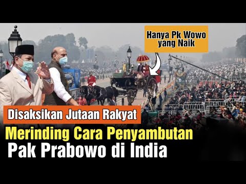 Merinding! Jutaan Rakyat India Sambut Pak Prabowo Naik Kereta Kuda Jadi Tamu Kehormatan