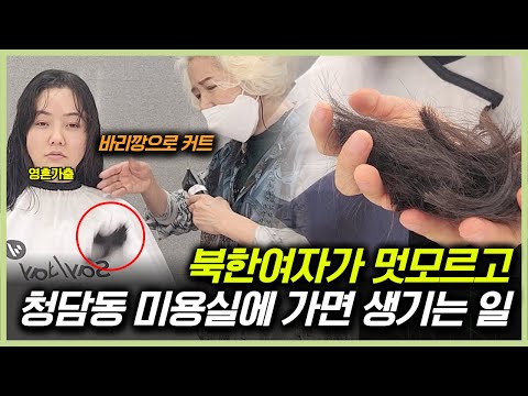 북한여자가 연예인들만 가는 청담동 미용실에 다녀 와봤는데요..상처만 가득..