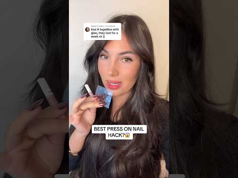 New press on nail hack?? 🤔 #nails #pressonnails #beauty #springnails  #beautyhacks #nailhack