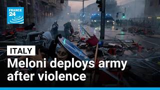 YouTube video thumbnail: Italy Deploys Army and Approves Tougher Anti-Riot Laws After Violence