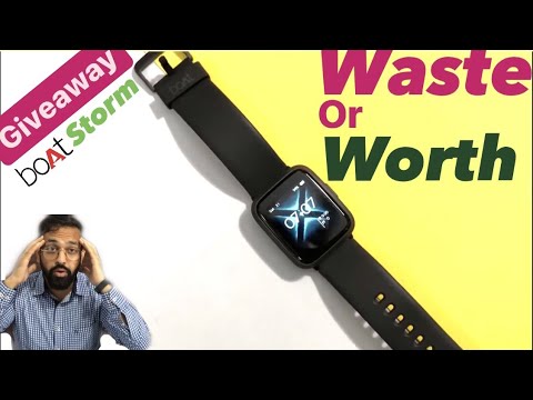 (ENGLISH) boAt Storm Smartwatch Unboxing Review Giveaway