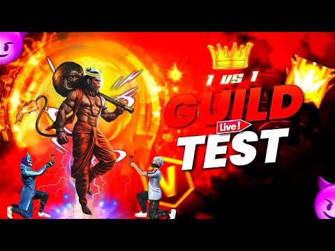 🔥 Free Fire Guild Test Live – 1v1 Challenge + Best Reaction on Gameplay | Join HANUMAN⚡TM 🔥