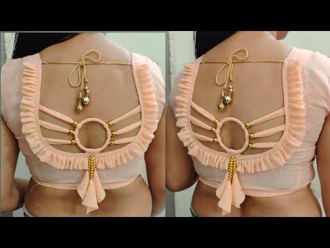 पहली बार इतना खूबसूरत और आसान ब्लाउज डिजाइन बनाना सीखे | blouse design cutting stitching