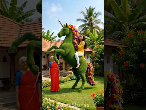 Grandmother Made Plant Statue of Unicorn 🦄 #shorts #short #shortsvideo #shortsfeed #shortvideo #yt
