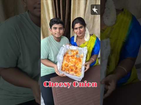 Nikilan's Cheesy Onions #ytshorts #kidscooking #nikilanscooking #cheesyonion #snacks #eveningsnacks
