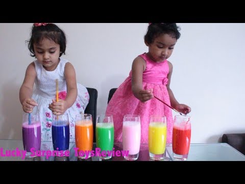 Happy Kids Learn Colors with Colourful Foam Colors and Water | Lucky Surprise ToysReview