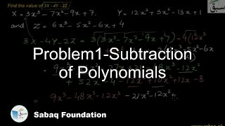 Problem1-Subtraction of Polynomials