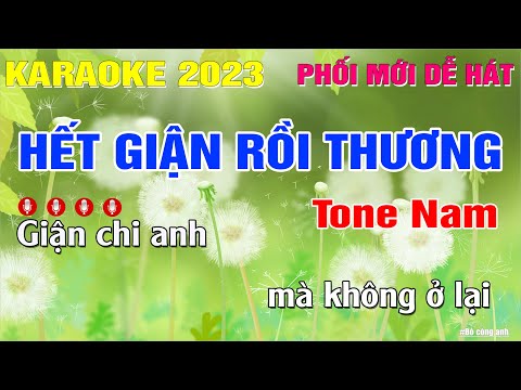 Hết Giận Rồi Thương Karaoke Tone Nam (Em) Liên Khúc Nhạc Sống | Trung Hiếu