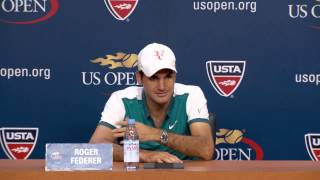 Open US 2015 Tennis Interview With  Roger Federer Final