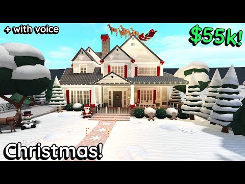 Building a CHRISTMAS House in Bloxburg! 2 Story Build Tutorial