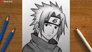 Easy Anime Drawing || How to Draw Sasuke Step by Step || Step by Step Anime Art Sketch Tutorial
