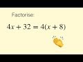 Factorisation of Algebraic Expressions