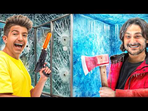 100 Layers of BULLETPROOF GLASS vs ICE!