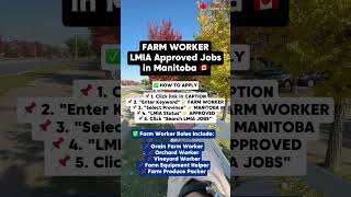 🇨🇦 Search Farm Worker LMIA Approved Jobs in Manitoba | canadacareersite.com