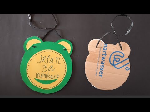 Cara Membuat Name Tag MPLS yang Menarik dari Kardus Bekas