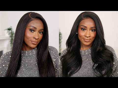6x4.5 LACE CLOSURE NATURAL YAKI STRAIGHT WIG Ft. ASHIMARY HAIR