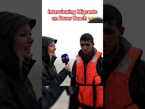 Interviewing the migrants 😂 #uk #england #immigration #funny #comedy #british #dover #veo3