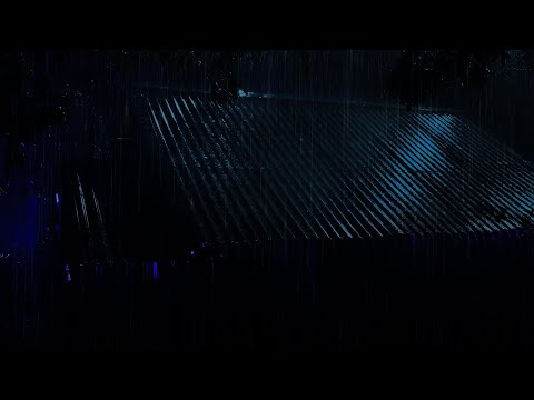 Relax with Powerful Rain & Terrifying Thunder Sounds on Corrugated Iron Roof in Creepy Night Forest