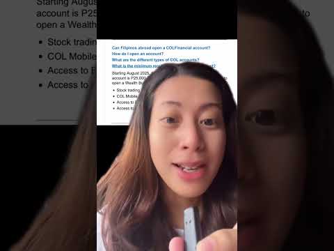 COL Financial Minimum Initial Deposit Update #philippinestockmarket #colfinancial