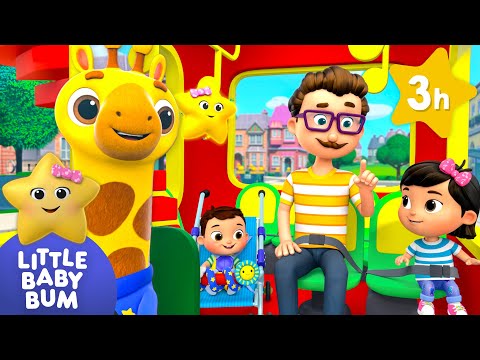 Mr Giraffe's Bus! | 🚌Wheels on the BUS Songs! 🚌 Nursery Rhymes for Kids