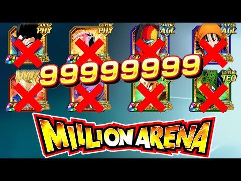 How to beat Million Arena without 60% supports? 90 MILLION DAMAGE! Dragon Ball Z Dokkan Battle